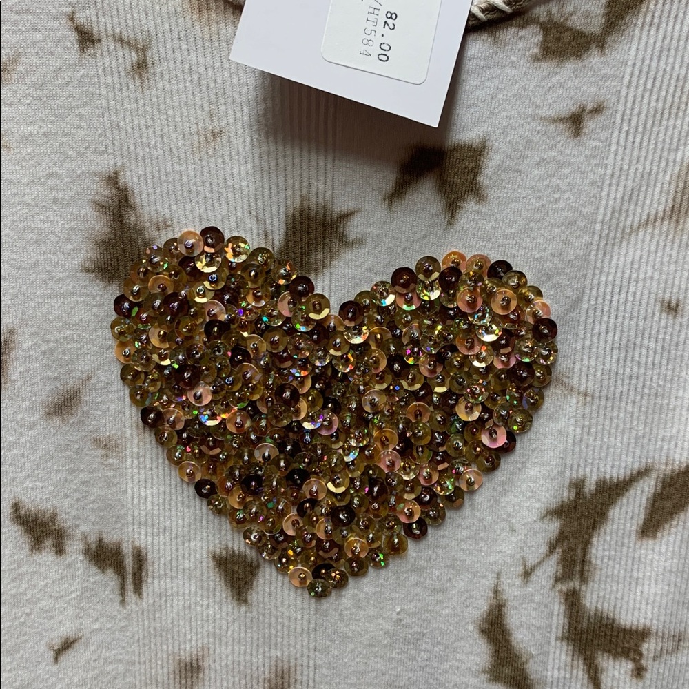 TWISTED HEART Embellished Heart Tie-Dye Tank Top- NWT Deadstock - Picture 11 of 11